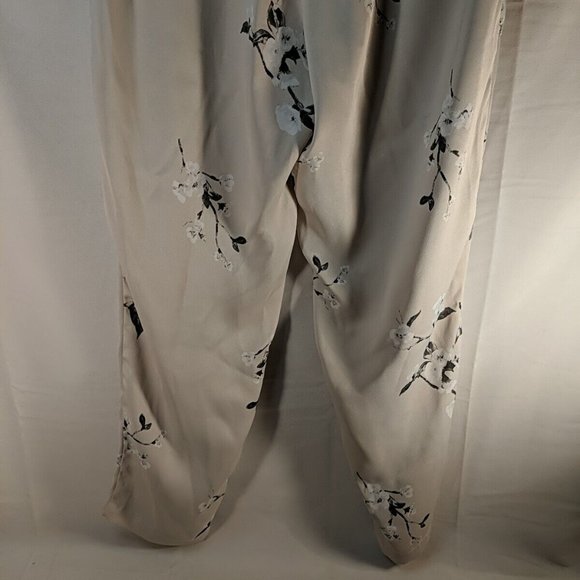 Dynamite Cream Floral Pants Pockets Elastic Waistband Womens Medium M Flowers - Picture 8 of 11